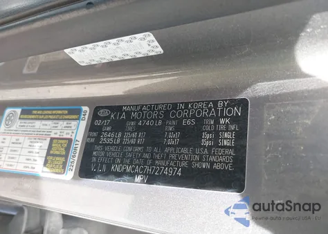 2017 Kia Sportage Lx from USA, damaged, VIN KNDPMCAC7H7274974